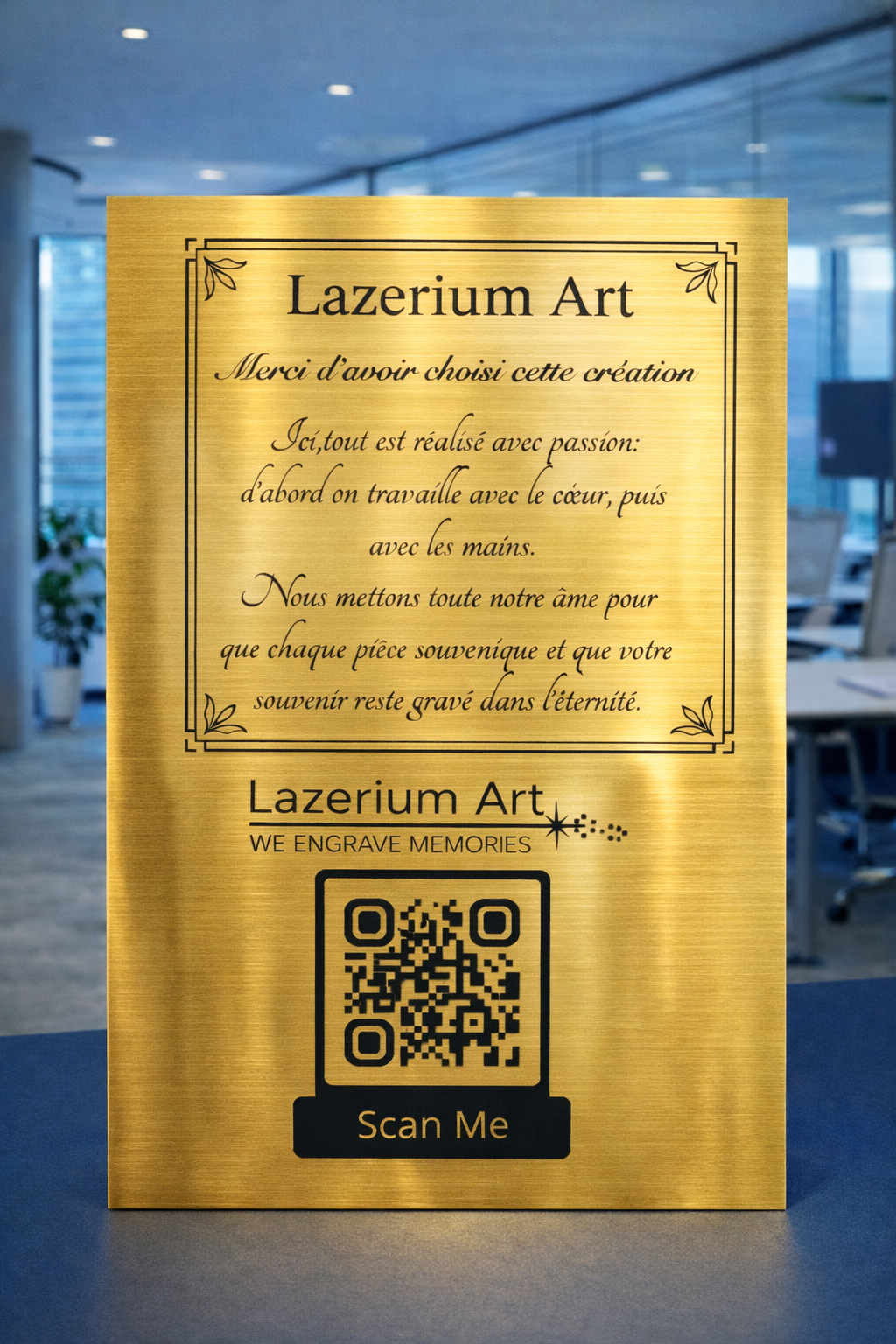 Plaque en acrylique personalisée