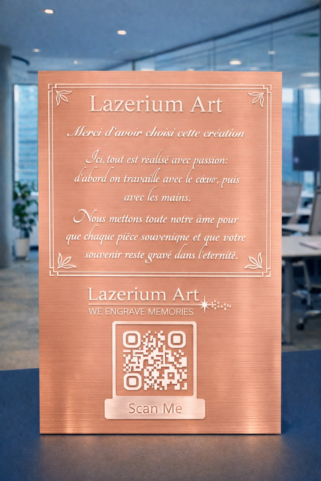 Plaque en acrylique personalisée